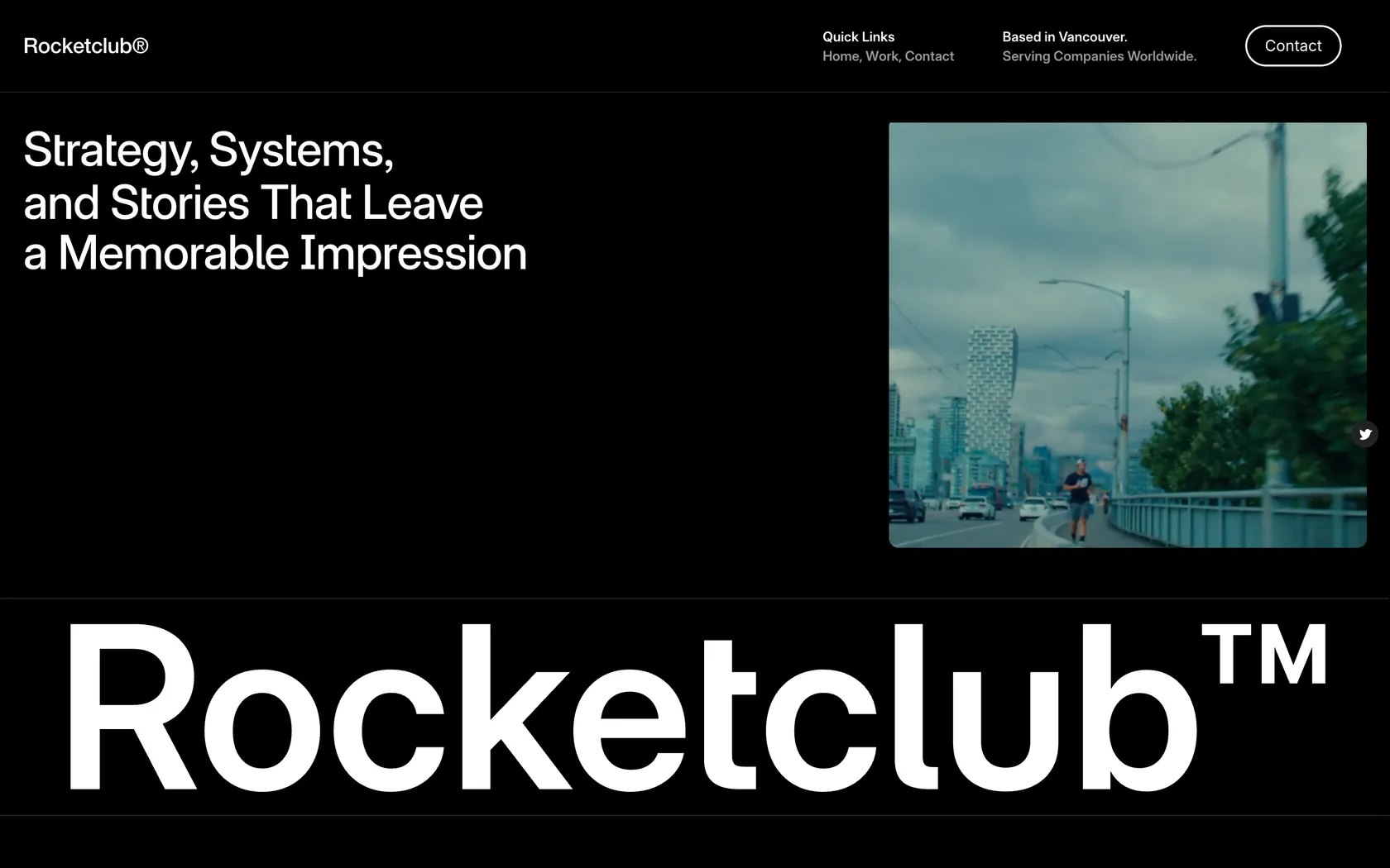 Rocketclub Media website homepage, a Vancouver growth marketing agency for founders